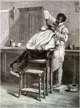 Francis Roberson cutting hair